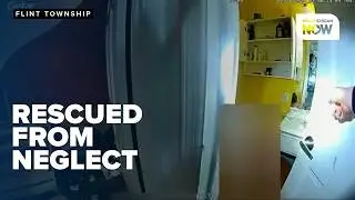BODYCAM: Police rescue two abandoned children with special needs