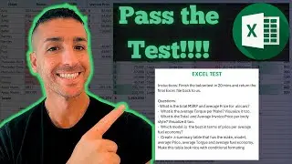 Data Analyst Excel Test Example for Interviews 2025 | Intermediate