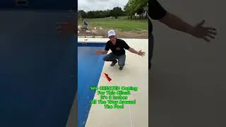 How can I make ugly pool coping pretty? One way is to use a concrete resurfacing product Gem-Scape