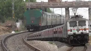 High Speed Trains Negotiating S Curve | Indian Railways