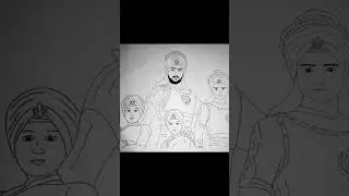 chaar sahibzaade ji ki drawing #art #viral#like #shorts
