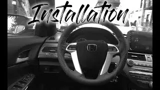 Customize Steering Wheel Cover, Horn Wrap & Change Emblem Install for 8th Gen Accord