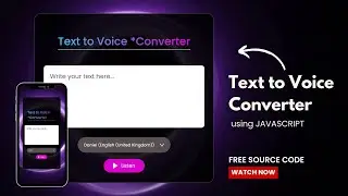 Create Text to Voice Converter using HTML CSS & JS | Free source code