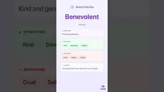 Benevolent: #wordoftheday #learnenglish #vocabularybuilder