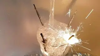 [불꽃92] 폭포 속에 빠진 불꽃. Fire in waterfall.  FP92.