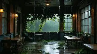 🎧 Rainy Corridor Live 24/7 🌧️ | Couloir vide | Piano doux 🎹