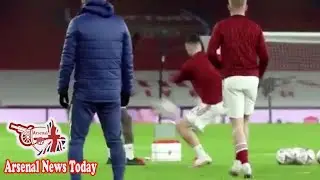 Gabriel Martinelli injury: Footage emerges as Arsenal star suffers ankle issue in warm-up - new...