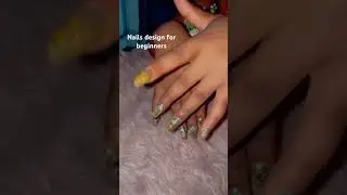 I&rsquo;m a beginner nail tech and this is what I designed today pls comment like and subscribe #nails