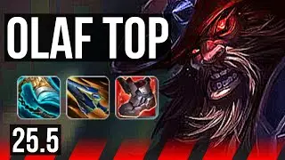 OLAF vs NOCTURNE (TOP) | Rank 2 Olaf, 12/1/9, Legendary | KR Challenger | 25.5