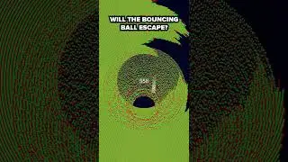 Can it escape? 🤔 #satisfyingvideo #physics #bouncingball