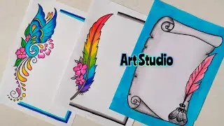 3 New Border Designs/Project Work Designs/Projector/Side/Front Page Design/Book/File Decoration Idea