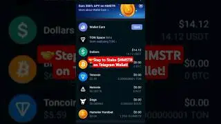 How to Stake $HMSTR on Telegram Wallet Step by step #hamsterkombat