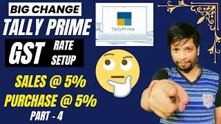 Tally Prime GST rate setup | Sales & Purchase Ledger Level | tally prime new update | (Part - 4)