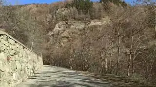 Driving from Allein towards Doues I, Aosta valley, Italy, 31/12/21