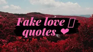 Fake Love quotes | Whats App status