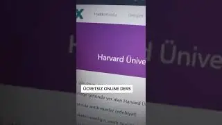 Harvard &uuml;niversitesi &uuml;cretsiz ders veriyor