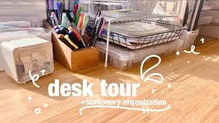 new desk set up! | stationery organization video