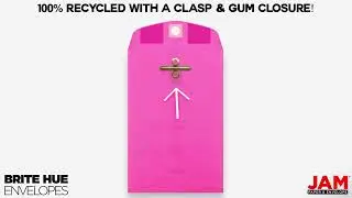 Envelopes   Brite Hue  Ultra Fuchsia  6x9 Clasp Open End