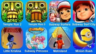Temple Run 2,Temple Run 3,Subway Surf,Subway Surf City,Little Krishna,Subway Princess,Metroland