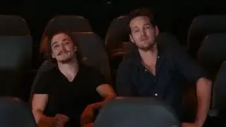 Kyle Gallner and Adam Nee attempt to intro a clip...