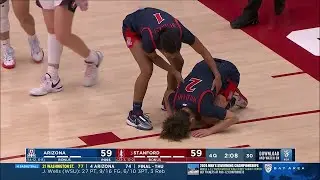 😳 Jada Williams FLATTENED, RUN OVER. Refs Review Foul | #3 Stanford Cardinal vs Arizona Wildcats