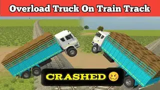 Heavy Overload Truck Stuck on Train Track &ndash; Shocking Crash!