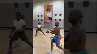 Woody hit game winning 3 pointer on Reggie baybee team 🤣 #woody #basketball #shorts