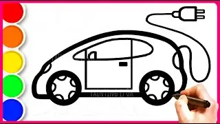 🚙🚘 HOW TO DRAW ELECTRIC CAR | Car Step by Step for Beginners