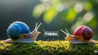 Super exciting snail racing competition
