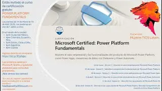 Curso de Certificaci&oacute;n Power Platform Fundamentals   Sesi&oacute;n 1
