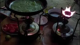  احلي ذكريات واحنا متجمعين جنب بابور الجاز مع  عشاء خفيف في ليالي الشتاء البارد علي طريقه زمان 