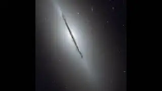 The edge-on galaxy NGC 5866 captured by Hubble.