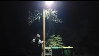 Testing a 65000 Lumen Solar Street Light at Night - Lixmiari
