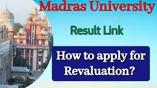 UNOM | Madras University April 2022 Semester Exam Result  Links | How to apply for Revaluation?