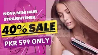 Nova Mini Hair Straightener Unboxing Compact & Portable Flat Iron for Quick, Easy Styling || Oshi.pk