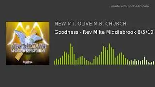 Goodness - Rev Mike Middlebrook 8/5/19