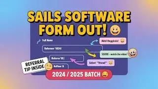 🔥 Sails Software Registration Form Out! | 2024/25 Batch &ndash; How to Fill It Right ✅ | Referral Trick