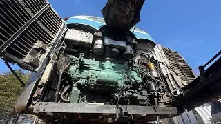 Steam Pressure Washing The Detroit Diesel 6-71 Engine Bay On A Vintage Bus
