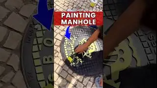 Manhole Turned into Art 🎨 #shorts #art #street