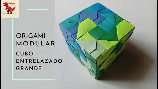 Cubo de papeles entrelazados | Origami fácil y rápido
