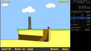 Red & Blue Balls 20 Levels Speedrun in 5:29 [Former WR]