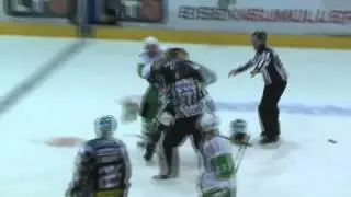 Andrew Hedlund vs Simon Ferguson - Hockey fight (9.9.2012)
