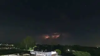 Nighttime Symphony: Lightning Time-lapse ⚡ #NighttimeLightningShow #dancinglights #TimelapseWonders
