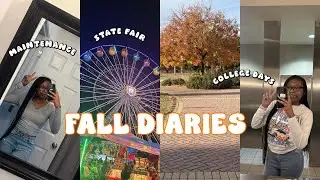 FALL DIARIES 🍁|grocery restock, fair,productive college days + hoco activities |