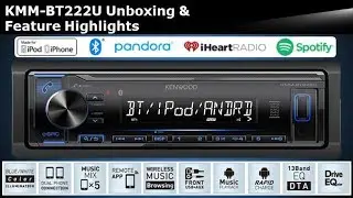 Цифровой медиа-ресивер KENWOOD KMM-BT222U 2018 года с Bluetooth: распаковка и основные характеристики
