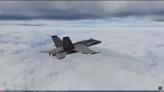 DCS | F-18C Hornet RTB high above the clouds