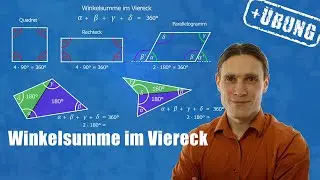 Winkelsummensatz im Viereck | Innenwinkelsumme Viereck