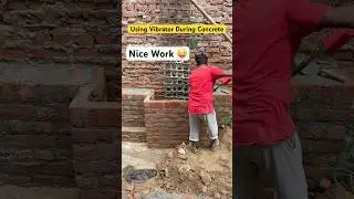 Using vibrator during concrete #trending #shortsvideo #subscribe @vs vlogs delhi