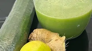 How to make cucumber, ginger, and lemon juice.
