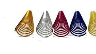 20pcs Iron Single Coil A4 34 Hole Spiral Ring 3:1 Snake Circle A4 Binding Loose Leaf Ring Iron Snake